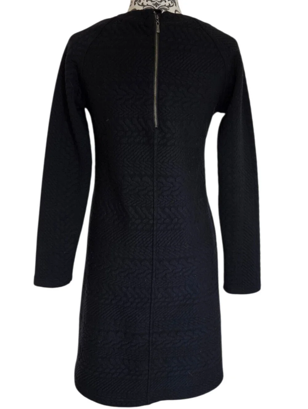 prAna Macee Jacquard Knit Dress Women Small Black Minimalist - Picture 4 of 12
